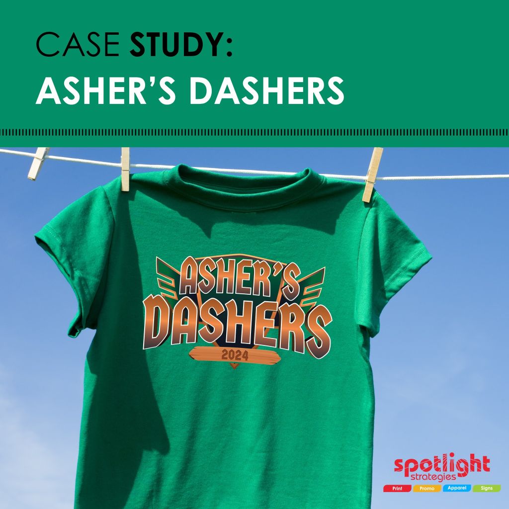 DTF and screen-print custom event t-shirts by Spotlight Strategies