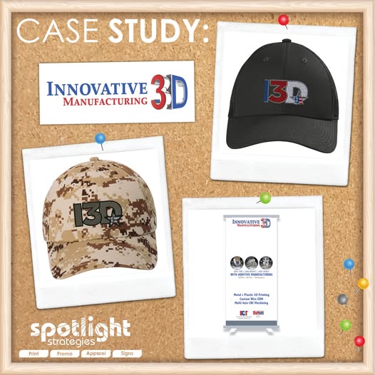 Innovative Manufacturing Embroidered Logo Apparel + Business Signage from Spotlight Strategies + Whiteland Indiana