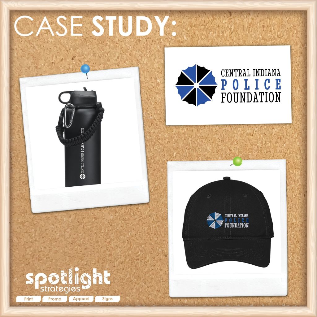 Central Indiana Police Foundation - Custom Embroidered Caps, Custom Printed Water Bottles - Spotlight Strategies